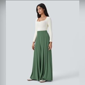 Halara Ribbed High Waisted Wide-Leg Pants